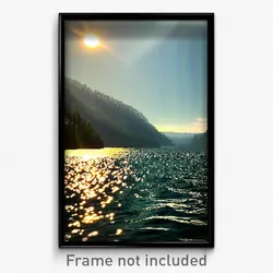 Pixel Art Poster - Amazing Reservoir (8 Bit Psychedelic Trippy Video Game Print)