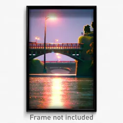 Pixel Art Poster - Pretty Bridge (8 Bit Psychedelic Trippy Video Game Print)