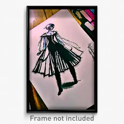 Pixel Art Poster - Flamboyant Drawing (8 Bit Psychedelic Video Game Print)