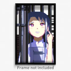 Pixel Art Poster - Anime Like Jail (8 Bit Psychedelic Trippy Video Game Print)
