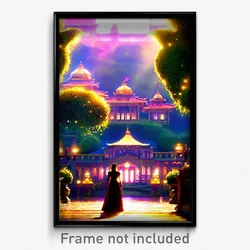 Pixel Art Poster - Beloved Palace (8 Bit Psychedelic Trippy Video Game Print)
