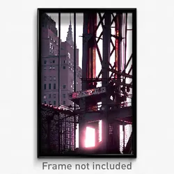 Pixel Art Poster - Thorny New York (8 Bit Psychedelic Trippy Video Game Print)
