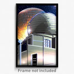 Pixel Art Poster - Bright Observatory (8 Bit Psychedelic Video Game Print)
