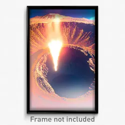 Pixel Art Poster - Giant Crater (8 Bit Psychedelic Trippy Video Game Print)