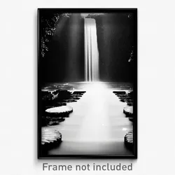 Pixel Art Poster - Black And White Rill (8 Bit Psychedelic Video Game Print)