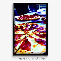 Pixel Art Poster - Meager Pizza (8 Bit Psychedelic Trippy Video Game Print)