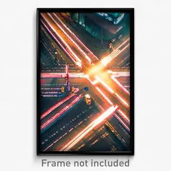 Pixel Art Poster - Infamous Intersection (8 Bit Psychedelic Video Game Print)