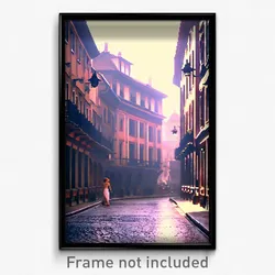Pixel Art Poster - Attractive Thoroughfare (8 Bit Psychedelic Video Game Print)