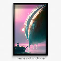 Pixel Art Poster - Fluid Mooring (8 Bit Psychedelic Trippy Video Game Print)