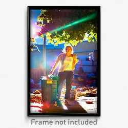 Pixel Art Poster - Sunny Waste (8 Bit Psychedelic Trippy Weird Video Game Print)