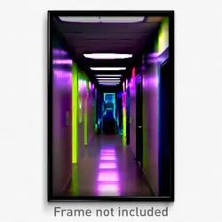 Pixel Art Poster - Silly Corridor (8 Bit Psychedelic Trippy Video Game Print)