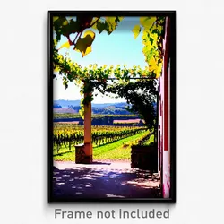 Pixel Art Poster - Gorgeous Vineyard (8 Bit Psychedelic Trippy Video Game Print)