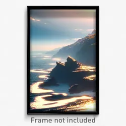 Pixel Art Poster - Whopping Seascape (8 Bit Psychedelic Trippy Video Game Print)