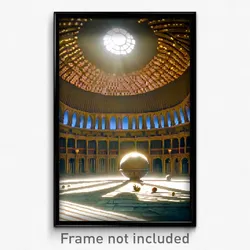 Pixel Art Poster - Spherical Palace (8 Bit Psychedelic Trippy Video Game Print)
