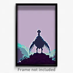 Pixel Art Poster - Lonely Maw (8 Bit Psychedelic Trippy Weird Video Game Print)
