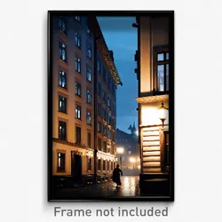 Pixel Art Poster - Dim Swedish Architecture (8 Bit Psychedelic Video Game Print)