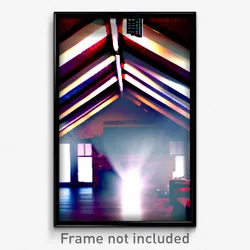 Pixel Art Poster - Remote Attic (8 Bit Psychedelic Trippy Video Game Print)