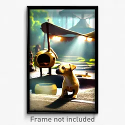Pixel Art Poster - Adorable Pit (8 Bit Psychedelic Trippy Video Game Print)