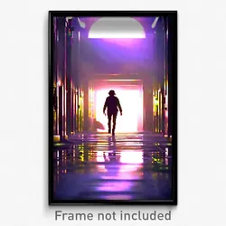 Pixel Art Poster - Slimy Passage (8 Bit Psychedelic Trippy Video Game Print)