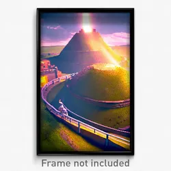 Pixel Art Poster - Major Earthworks (8 Bit Psychedelic Trippy Video Game Print)