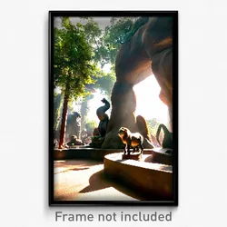 Pixel Art Poster - Incredible Zoo (8 Bit Psychedelic Trippy Video Game Print)