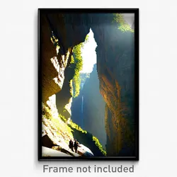 Pixel Art Poster - Beautiful Gorge (8 Bit Psychedelic Trippy Video Game Print)