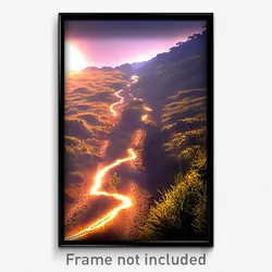 Pixel Art Poster - Agitated Trail (8 Bit Psychedelic Trippy Video Game Print)