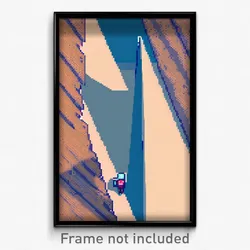Pixel Art Poster - Triangular Ravine (8 Bit Psychedelic Trippy Video Game Print)