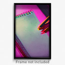 Pixel Art Poster - Pretty Notebook (8 Bit Psychedelic Trippy Video Game Print)
