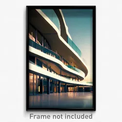Pixel Art Poster - Cultured Modern Architecture (8 Bit Video Game Print)
