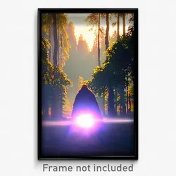 Pixel Art Poster - Distinct Woods (8 Bit Psychedelic Trippy Video Game Print)