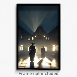 Pixel Art Poster - Shadowy Almshouse (8 Bit Psychedelic Trippy Video Game Print)