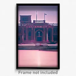 Pixel Art Poster - Barren Academy (8 Bit Psychedelic Trippy Video Game Print)