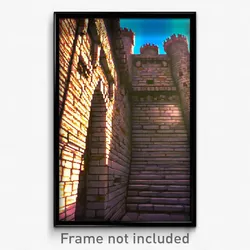 Pixel Art Poster - Uncommon Ramparts (8 Bit Psychedelic Trippy Video Game Print)
