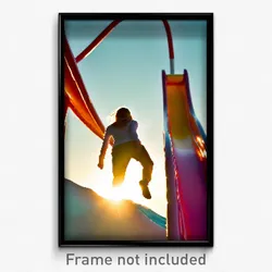 Pixel Art Poster - Warm Slide (8 Bit Psychedelic Trippy Weird Video Game Print)