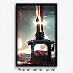 Pixel Art Poster - Rubbery Forge (8 Bit Psychedelic Trippy Video Game Print)