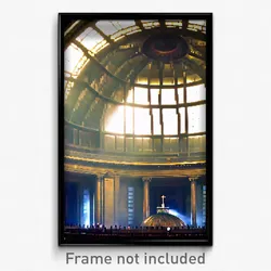 Pixel Art Poster - Humongous Dome (8 Bit Psychedelic Trippy Video Game Print)