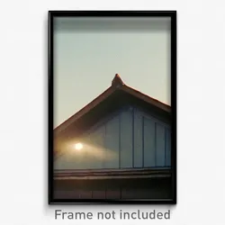Pixel Art Poster - Unwelcoming Roof (8 Bit Psychedelic Trippy Video Game Print)