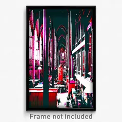 Pixel Art Poster - Cluttered Cologne (8 Bit Psychedelic Trippy Video Game Print)
