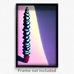 Pixel Art Poster - Oval Spike (8 Bit Psychedelic Trippy Weird Video Game Print)