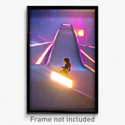 Pixel Art Poster - Outstanding Slide (8 Bit Psychedelic Trippy Video Game Print)