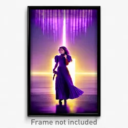 Pixel Art Poster - Purple Respite (8 Bit Psychedelic Trippy Video Game Print)