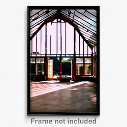 Pixel Art Poster - Rundown Conservatory (8 Bit Psychedelic Video Game Print)
