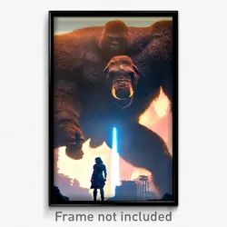 Pixel Art Poster - Magnificent Giant (8 Bit Psychedelic Trippy Video Game Print)