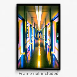 Pixel Art Poster - Whopping Corridor (8 Bit Psychedelic Trippy Video Game Print)