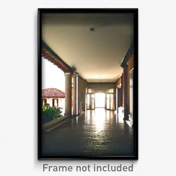 Pixel Art Poster - Empty Villa (8 Bit Psychedelic Trippy Weird Video Game Print)