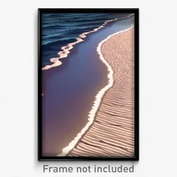 Pixel Art Poster - Wavy Shore (8 Bit Psychedelic Trippy Weird Video Game Print)