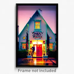 Pixel Art Poster - Quirky Manse (8 Bit Psychedelic Trippy Video Game Print)