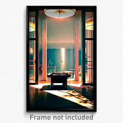 Pixel Art Poster - Outstanding Home (8 Bit Psychedelic Trippy Video Game Print)