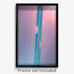 Pixel Art Poster - Light Blue Scar (8 Bit Psychedelic Trippy Video Game Print)